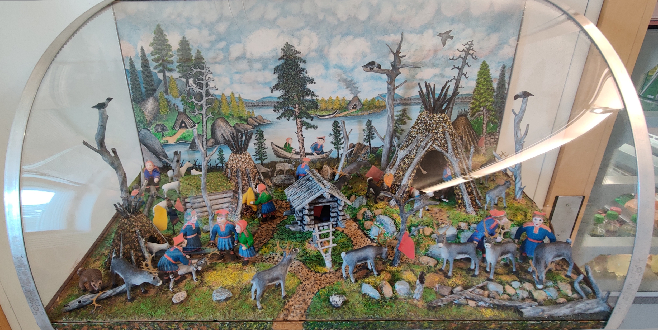 Andreas Alariesto, diorama d'un village Sámi
